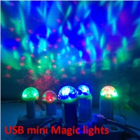 USB Mini RGB LED Crystal Magic Ball Stage Effect Lighting Lamp Bulb Party Disco Club DJ Light Show Lumiere Stage Effecting Light
