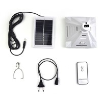 2pcs/lot LED Solar Camping Light Outdoor Multifunction Remote control Solar Emergency Lamp Tent Light spotlight With AC Charger
