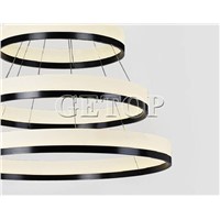 Best Price Modern Three Rings (11.8 - 19.7 - 27.6 Inches) Ceiling Lamp Fixture LED Lighting Acrylic Circular Chandelier Lights