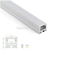 50 X 1M Sets/Lot linear light aluminium profile led strip and 15mm high u type profile for wall or ceiling lamp