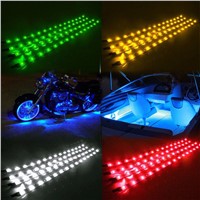 Waterproof IP67 LED Strip Lights Car Styling Decorative Atmosphere Lamps Car Neon lamp 15 LED Sign Lighting 4 PCS