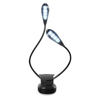 New Arrival Double Pole 8 LEDs Adjustable Desk Lamps Home Office Clip White Light