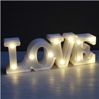 Luminaria New Romantic LOVE Letter LED Night Light Marquee LOVE Sign 3D Figure Decor Lamp Wedding Birthday Couple Lovers Gifts