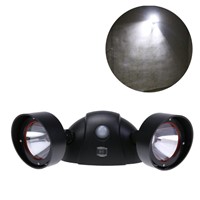 New Arrival LED Solar Power Double Heads Human Body Sensor Lamp Wall Mount Light Security Wall Lamp for Outdoor Garden