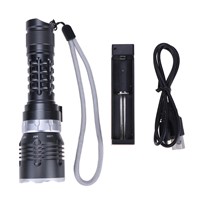 Professional Diving Flashlight 4 Mode LED Flashlight Torch Magnetic Ring Dimmer Switch Waterproof Diving Lamp