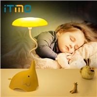 iTimo Elephant LED Night Light Touch Dimming Creative Baby Children Room Decoration Rechargeable Desk Lamp Sleep Lamp Novelty