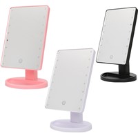 16 LEDs Lighted Make-up Mirror With USB charging Touch Screen Luminous 180 Rotating Mirror Adjustable Tabletop Lamp Mirrors