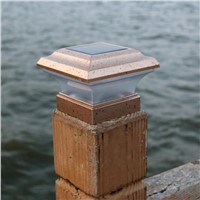 Rechargeable Solar Powered LED Garden Light Waterproof Outdoor Courtyards Pillar Fence Lamp Solar Energy Spotlights