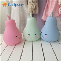 LumiParty Pear LED Night Lamp Candy Color Pear Shape Light Children Silicone Light Up Toys Kid Room Decorated For Children Kid