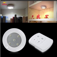 OOBEST 6 LED wireless Night Light Lamp Blub Wireless Bright Wall Cordless Touch Stick Touch Night Lamp with Remote Control