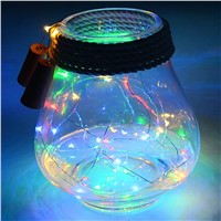 LumiParty 8LED/10LED Solar Powered Wine Bottle Cork Shape LED Copper Garland Festoon Wire String Lights Christmas Shining