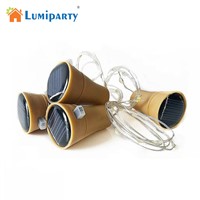 LumiParty 8LED/10LED Solar Powered Wine Bottle Cork Shape LED Copper Garland Festoon Wire String Lights Christmas Shining