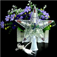 Color Changing Xmas Christmas Tree Topper Star Light Party LED Lamp Decoration   #W0906S#