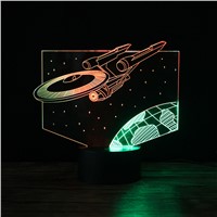 Star Wars 3D Light Star Trek Mixed Color Decor Bulbing Lamp LED Home Night Light for Child Gift RGB 7 Colors Change Luminaria