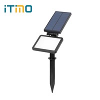 ITimo Waterproof Wall Lamp Solar Powered Panel Outdoor Lighting LED Lawn Lamp Garden Lights Park Patio Decoration Energy Saving