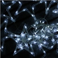 2.5M 138 LED Curtain Star String Fairy Light for Garden Party Wedding Xmas Decor