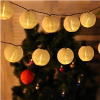 30 LED Lantern Ball Solar String Lights Outdoor Lighting Solar Lamp Fairy Globe Christmas Decorative Light for Party Warm white