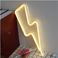 LED Neon Night Light LOVE Star Moon Clouds Wall Lamp USB Battery Operated Heart Love Lightning Decorative Lights Creative Gift