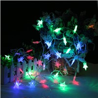2.2M 20 LED String Fairy Lights Holiday Lighting STAR Shaped LED Xmas lights Wedding Party String Lights sparking string