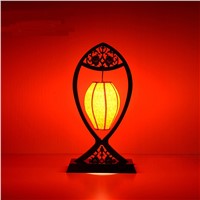 wooden Chinese table light retro bedroom living room lamp wood wedding decoration creative study desk lamps ZA914632