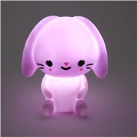 Cute rabbit LED night light Bed Warm Atmosphere Lamps Girls Holiday Best gift lamp 3*LR44 Battery Power Supply