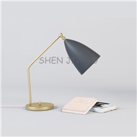 Painting and frosted LED desk lamp adjustable angle  metal stent desk reading lamp LED bedroom headlamp desk lamp 110/220V 1PC
