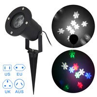 Christmas Holiday Decor Rotating Projection LED Lights Snowflake Spotlight Lens Waterproof Lamp for Landscape Wall CLH@8