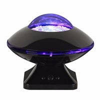 LumiParty LED Projection Speaker Lamp RGB UFO Crystal Ball Auto Rotating Xmas Starry Light Disco Party Night Light jk40