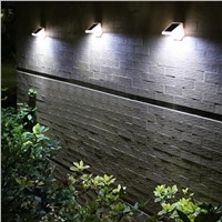4 LED Solar Powered Stairs Fence Garden Security Lamp Outdoor Waterproof Light