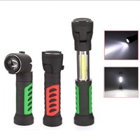 COB Work Lights Multi-angle Telescopic LED Flashlight with Magnetic Band Hook Outdoor Camping Hiking Hunting Lighting