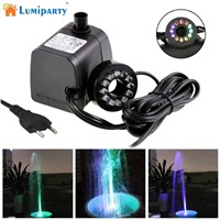 LumiParty Mini Submersible Water Pump with LED Light for Aquariums KOI Fish Pond Fountain Waterfall jk35