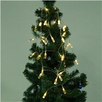 5M 40 LED Bottle Shape String Lights Warm White Holiday Lighting For Christmas Wedding Party Decoration With Remote Controller