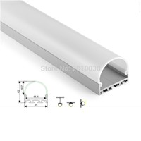 50 X1 M Sets/Lot round shape led aluminum profile channel and half moon u alu channel for ceiling or wall lamp