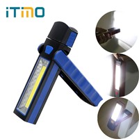 iTimo Magnet Inspection Lamp with Hook Flashlight Tent Light Adjustable Pocket Lantern Outdoor Lamp COB LED Work Light 3W