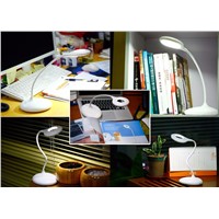 Aimbinet LED Desk Lamp, Gooseneck Table Lamp 3W, Touch Control, Stepless Dimmable, USB Charging Port (White) Best Gift for Kids
