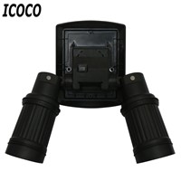 ICOCO Solar LED Induction Dual Head Bulb Lamp Spotlight Smart Infrared IR Induction Light Control Garden Yard Path Lamp 120lm