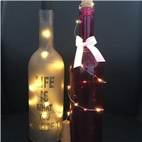 2017 NEW Solar Wine Bottle Cork Shaped String Light 10LED Night Fairy Light Warm White S919