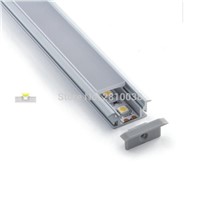 50 X 1M Sets/Lot flat aluminium profile led strip and waterproof led channel for Recessed floor or ground lamp