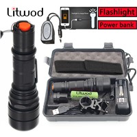Litwod z35188 Professional 3800LM CREE XML-L2 Hunting light LED Flashlight High Quality 5 Modes Zoomable Lantern Torch Lighting