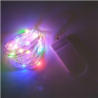 20Led 2m Led String Light Holiday Light For Wedding Copper Wire Christmas Festival Party decoration Powered By Button Battery