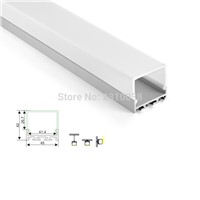 50 X1 M Sets/Lot factory supplier aluminium led profile and square recessed profile channel for ceiling or wall light
