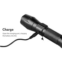 PROBE SHINY Tactical Police 5000LM Zoom XM-L T6 LED 5Modes Flashlight Aluminum Torch Dropshipping &amp;amp;amp;925