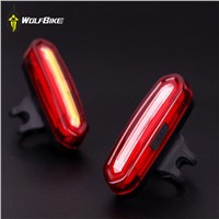 WOSAWE USB Rechargeable Bicycle Lights Mount Gel Bright 600mAH Battery MTB Cycling Warning 3 Colors Taillight Bike Accessories