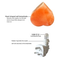 LumiParty Anti-Radiation Purifying Air Himalayan Natural Heart Night Light Air Purifier Rock Crystal Salt Wall Lamp