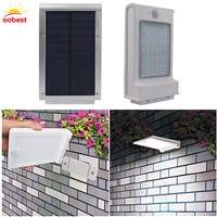 OOBEST Newest 49 LED Solar Power Street Light PIR Motion Sensor Lamps Garden Security Lamp Outdoor Street Waterproof Wall Lights