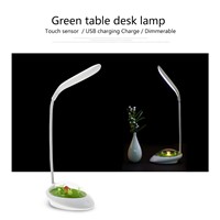 LED Desk Lamp Dimmable Micro-Scenery  Sensor Table Lamp Eye-Protection Flexible Night Lighting With USB Cable for Study