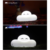 Jiaderui LED Night Light Cute Cloud Shaped Touch Sensor Lamp USB Rechargeable Bedside Lamp Baby Room Outdoor Living Room Light