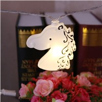 10LED Unicorn Fairy String Light Holiday Party Lighting Battery Operated For Christmas Garland New Year Garden Home Decoration