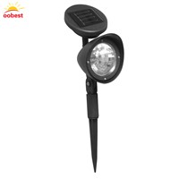 Oobest  LED Solar Powered Light Waterproof IP55 Garden Spotlight Landscape Spot Light Lamp Outdoor for garden home use