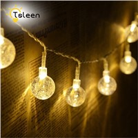 4X outdoor Crystal ball led string lights 5m 40leds fairy christmas lamp home wedding party decoration patio light AC 220V 110V